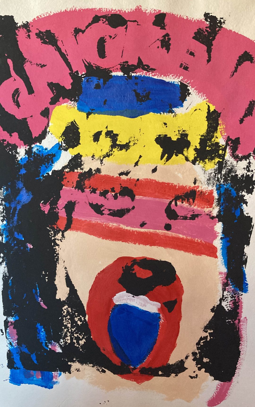 Hand printed silkscreen on 250 g/m2 – 100% handmade Cotton-Rag paper size A1 – 59.4 x 84.1 cm