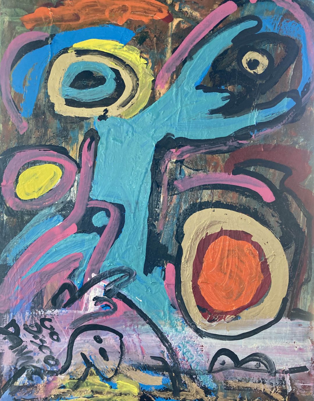 Mixes media, Oil & acrylic on canvas & paper
size 70 x 90cm SOLD!