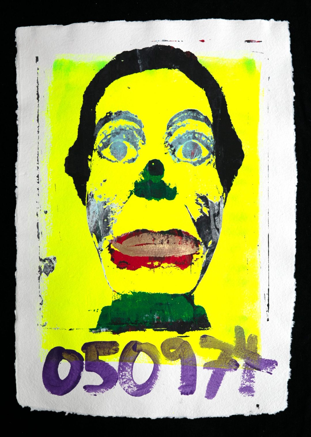 Hand printed silkscreen on 250 g/m2 – 100% handmade Cotton-Rag paper size A1 – 59.4 x 84.1 cm