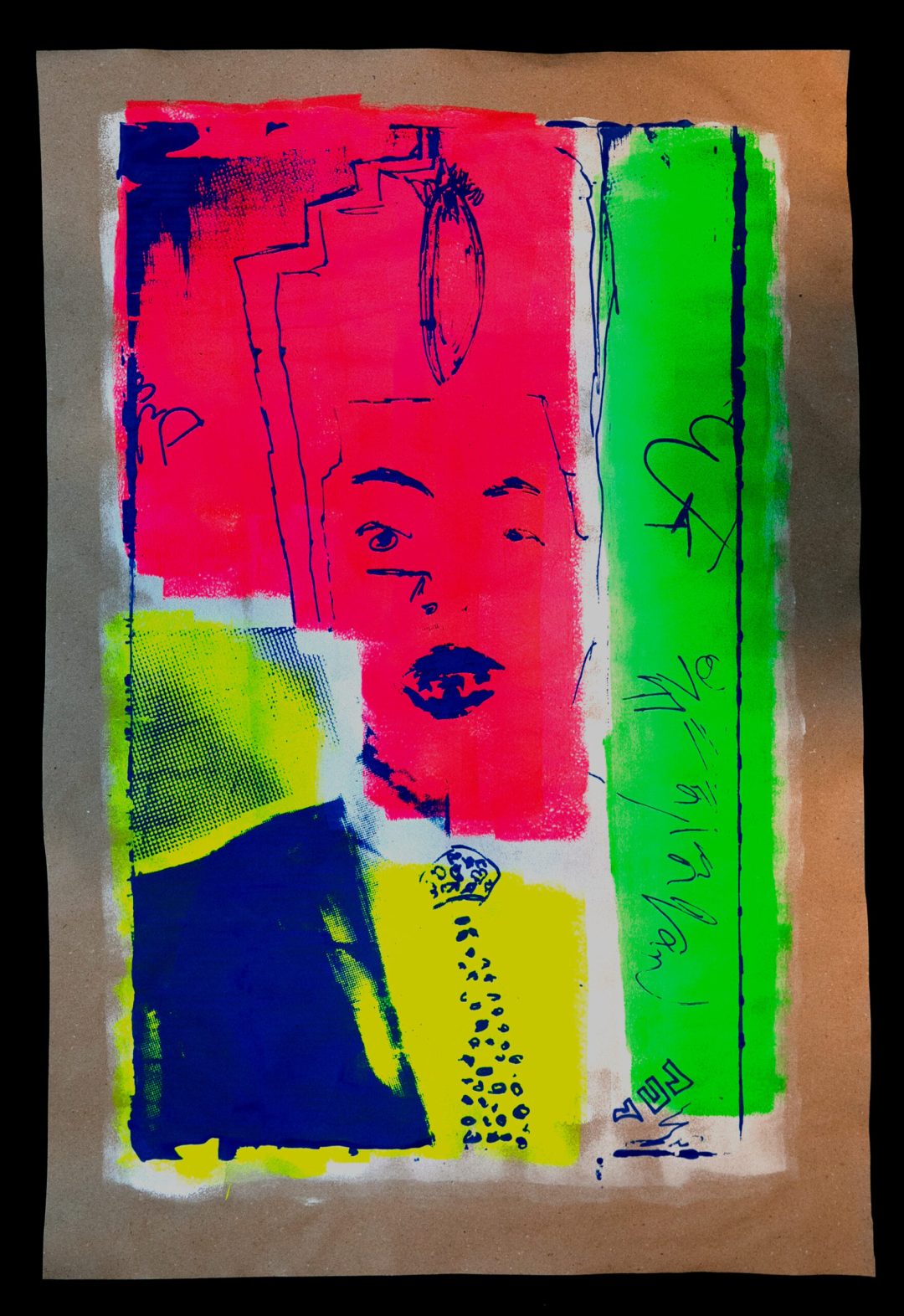 Hand printed on 200 g/m2 – rough recycling paper
Size 69,5 x 98 cm