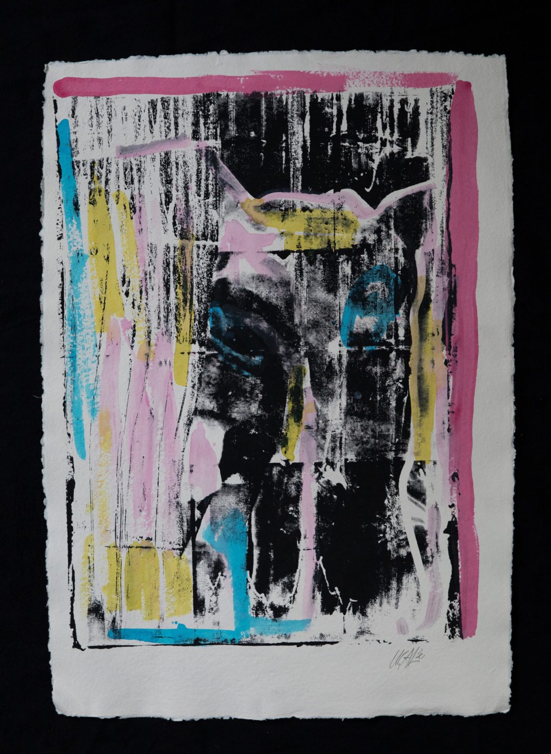 Hand printed silkscreen on 250 g/m2 – 100% handmade Cotton-Rag paper size A2 – 42.0 x 59.4cm