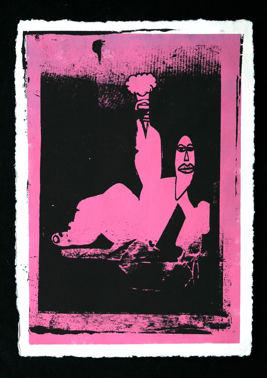 Hand printed silkscreen on 250 g/m2 – 100% handmade Cotton-Rag paper size A2 – 42.0 x 59.4cm