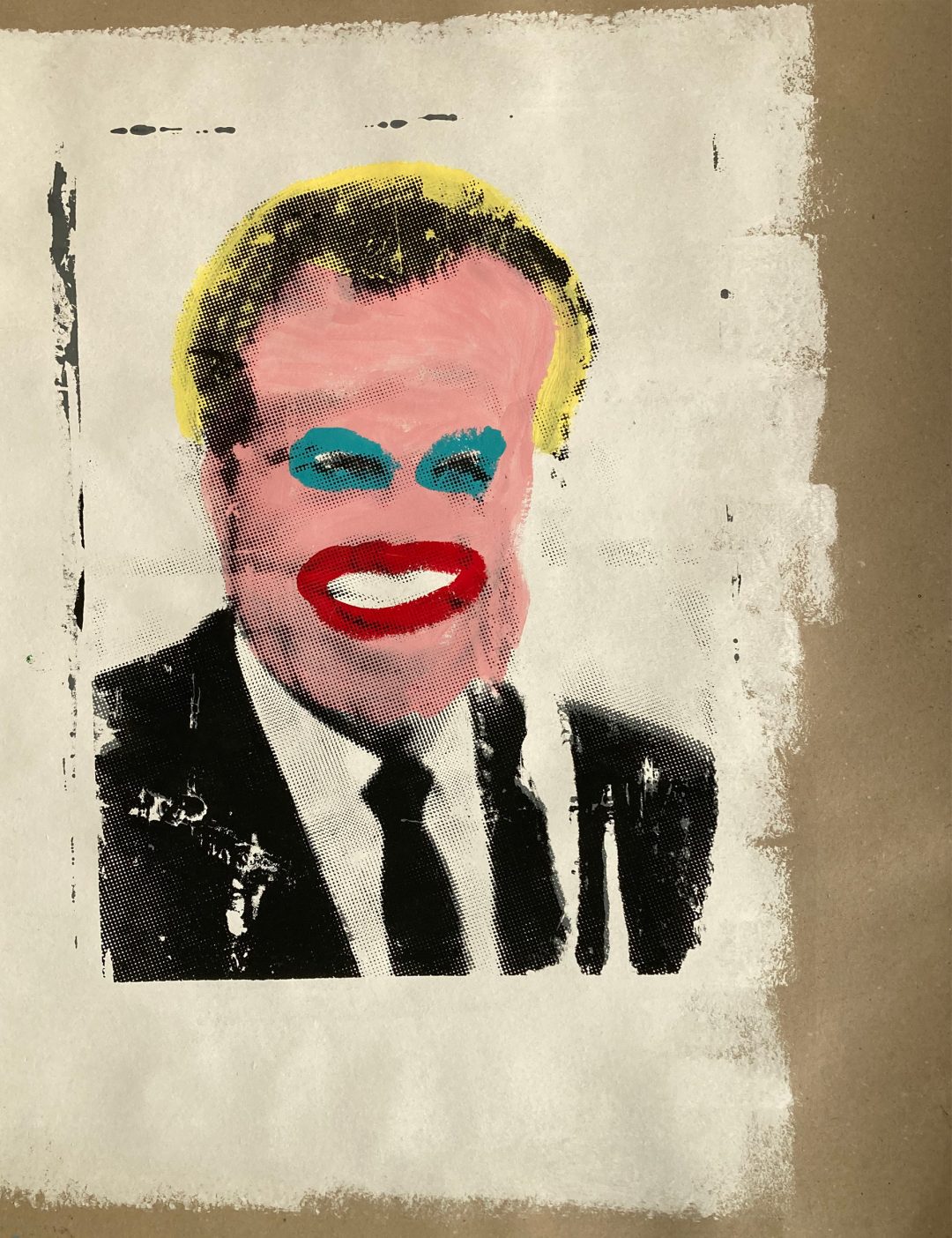 Hand printed on 300 g/m2 – rough recycling paper 70 x 100 cm