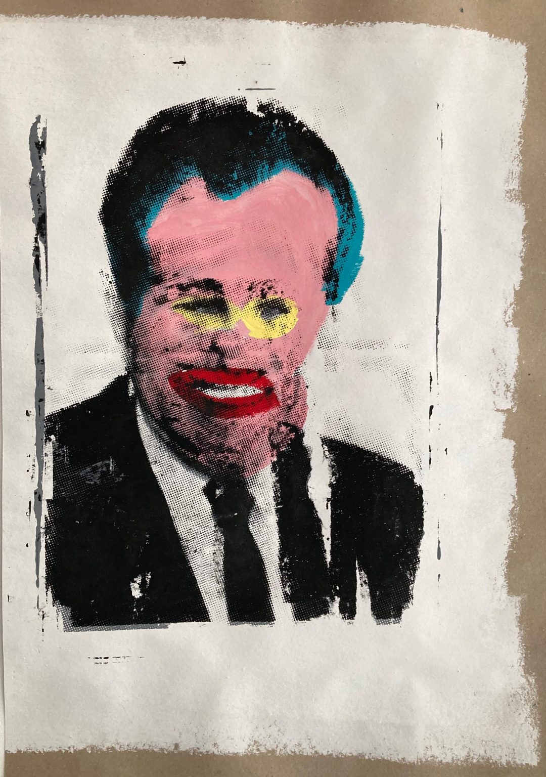 Hand printed on 300 g/m2 – rough recycling paper 70 x 100 cm