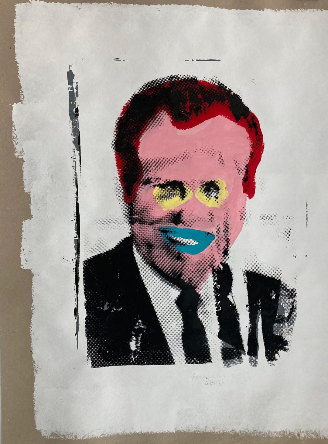 Hand printed on 300 g/m2 – rough recycling paper 70 x 100 cm