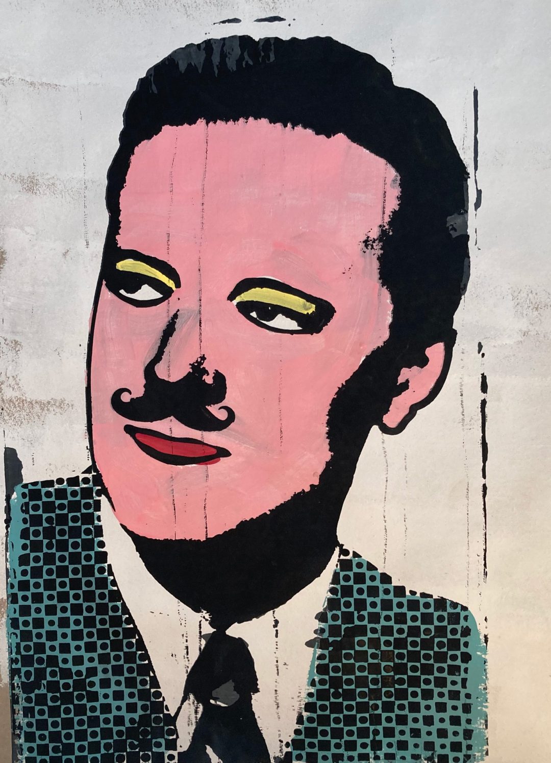 Hand printed on 300 g/m2 – rough recycling paper size 71,0 x 98 cm