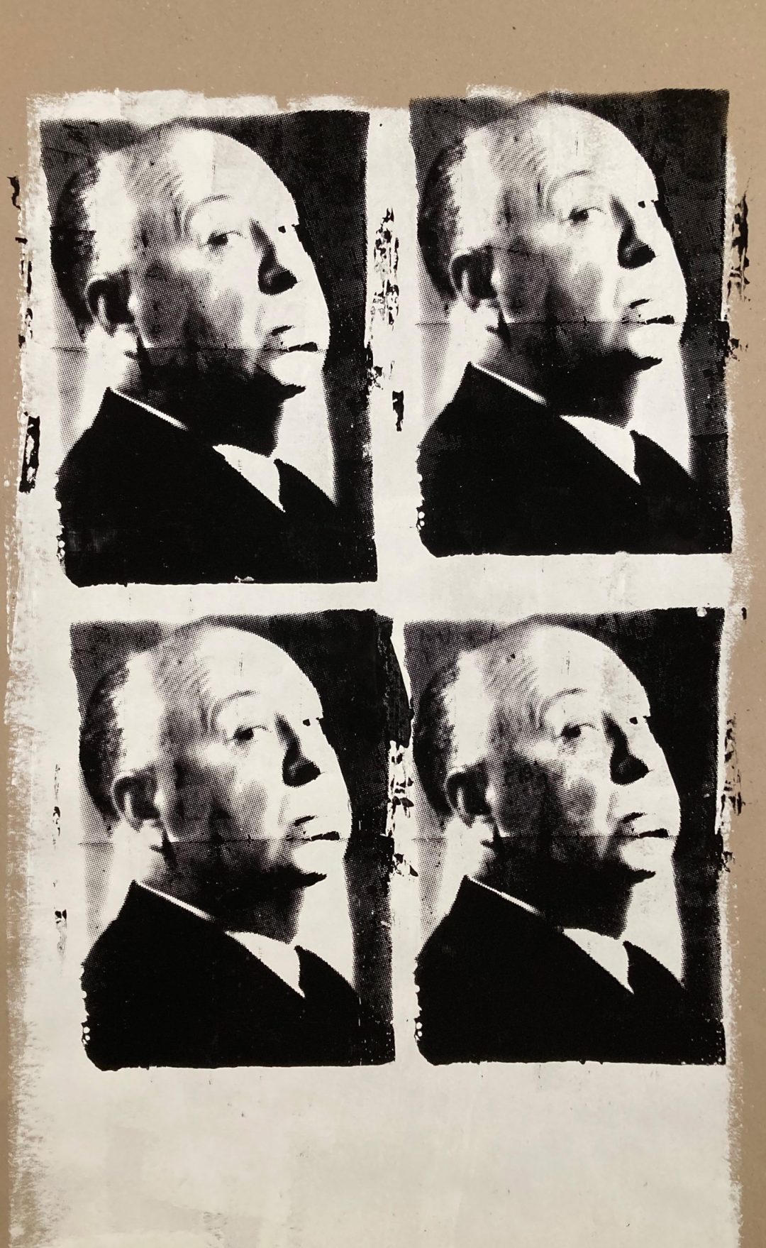 Hand printed on 300 g/m2 – rough recycling paper size 100 x 164 cm