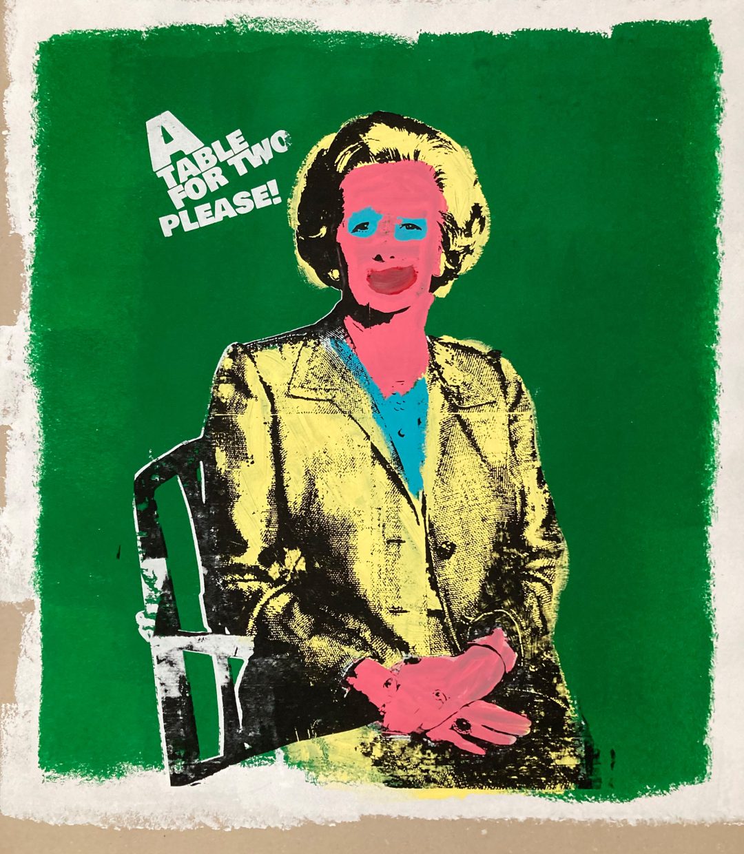 Hand printed on 300 g/m2 – rough recycling paper
size 85x100 cm