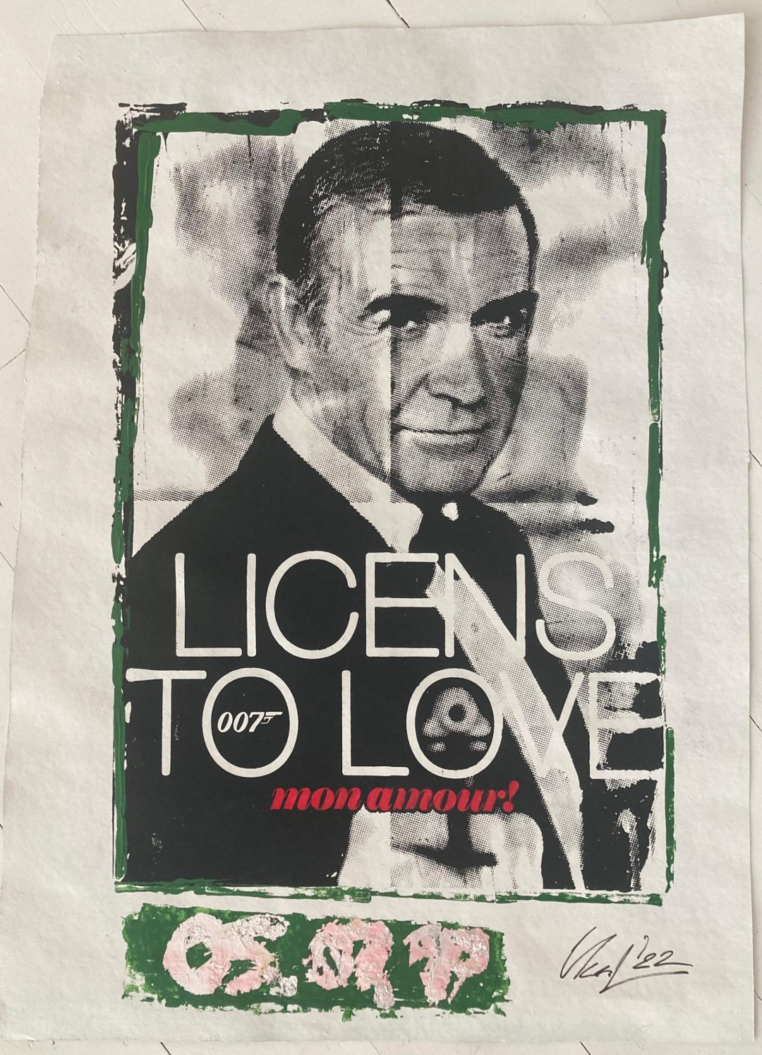 Hand printed on 300 g/m2 – rough recycling paper
size 76x100 cm