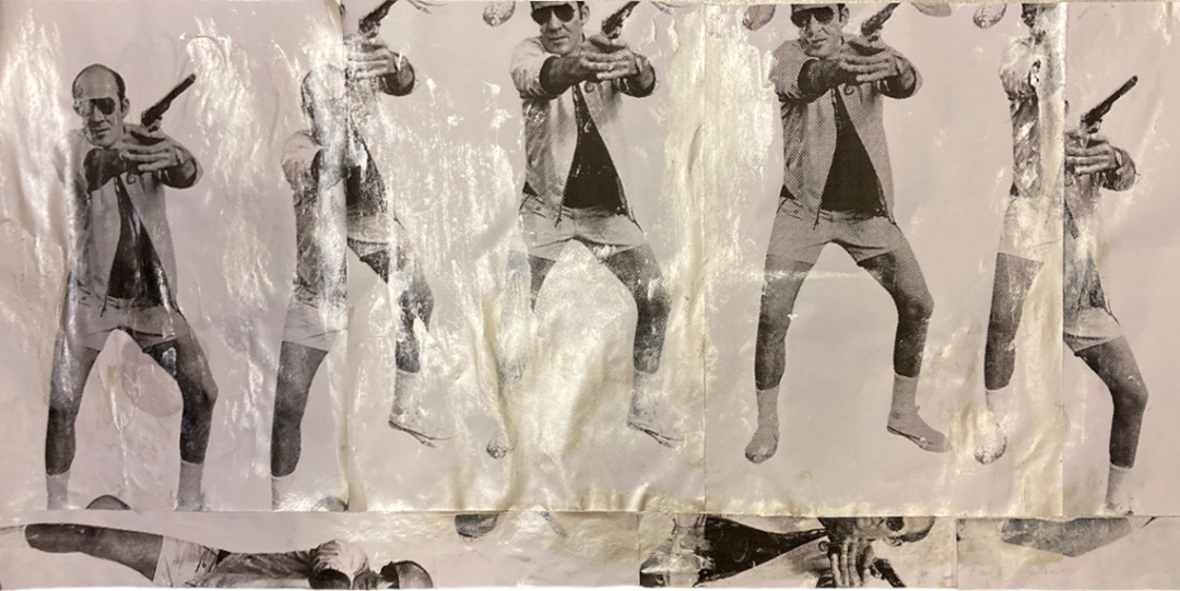 Messurement: 50 x 130 cm, Mixed media, Medium: Gliche print on 320 g/cm paper, not framed