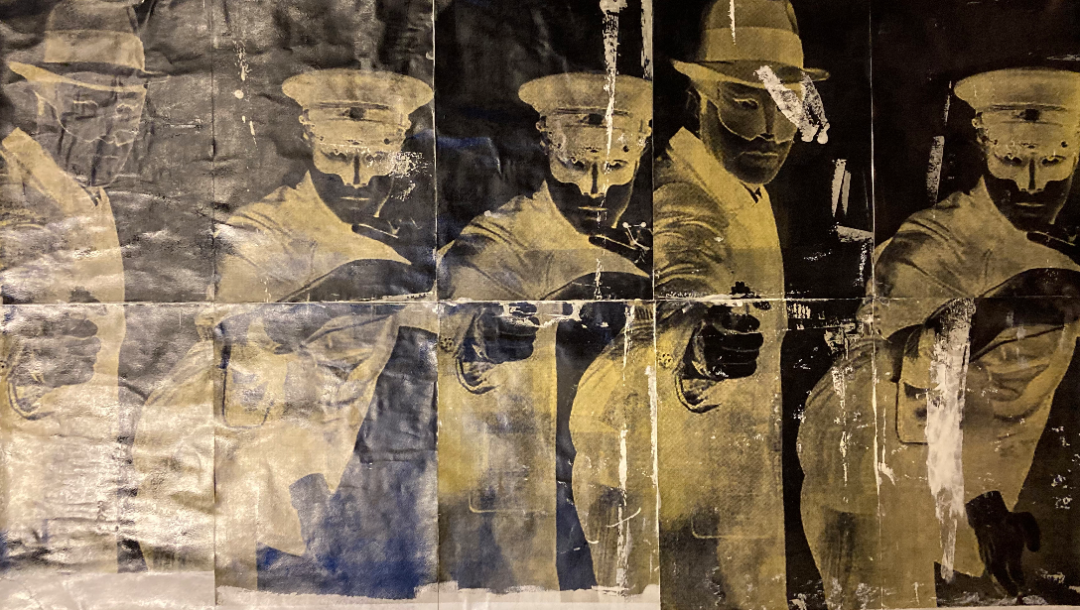 Messurement: 84 x 160 cm, Mixed media, Medium: Gliche print on 320 g/cm paper, not framed